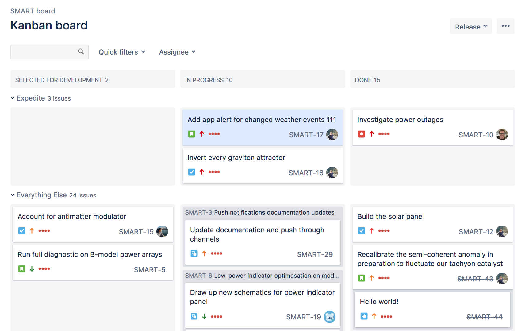 Common Jira Software boards - Atlassian Documentation